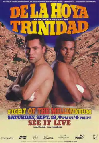 OSCAR DE LA HOYA VS FELIX TRINIDAD бокс Шелковый плакат настенная живопись 24x36inch|Рисование и