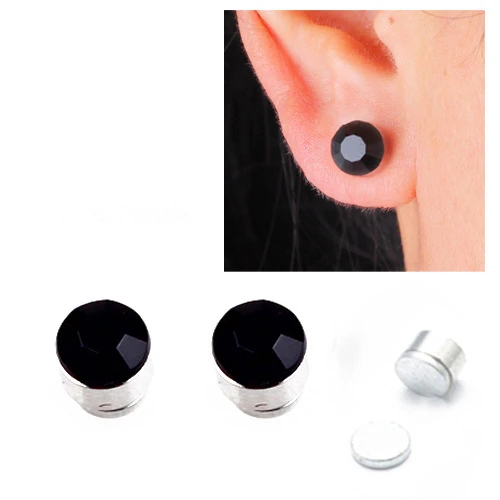 ГОРЯЧИЕ ПРОДАЖИ 6 ММ женщины магнит Серьги стержня мужчины 10 цветов Мода CZ