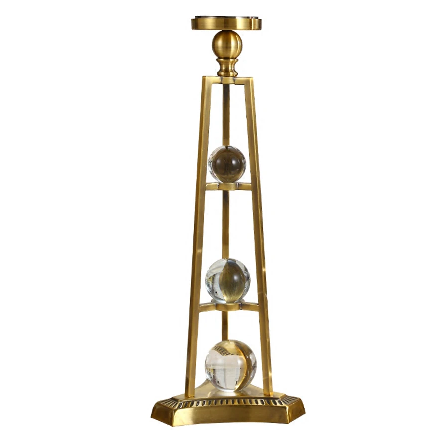 Роскошные подсвечники золотые свадебные центральные канделябры Хрустальные