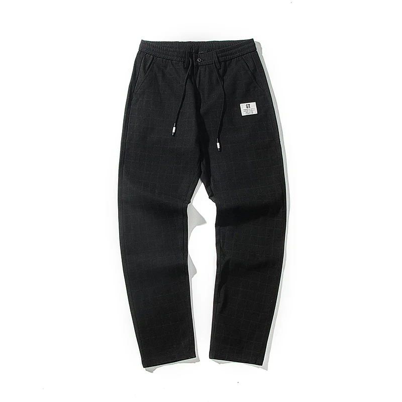2018 fall new youth fashion Japanese men's color matching big size relaxed trend of teenagers' feet casual pants | Мужская