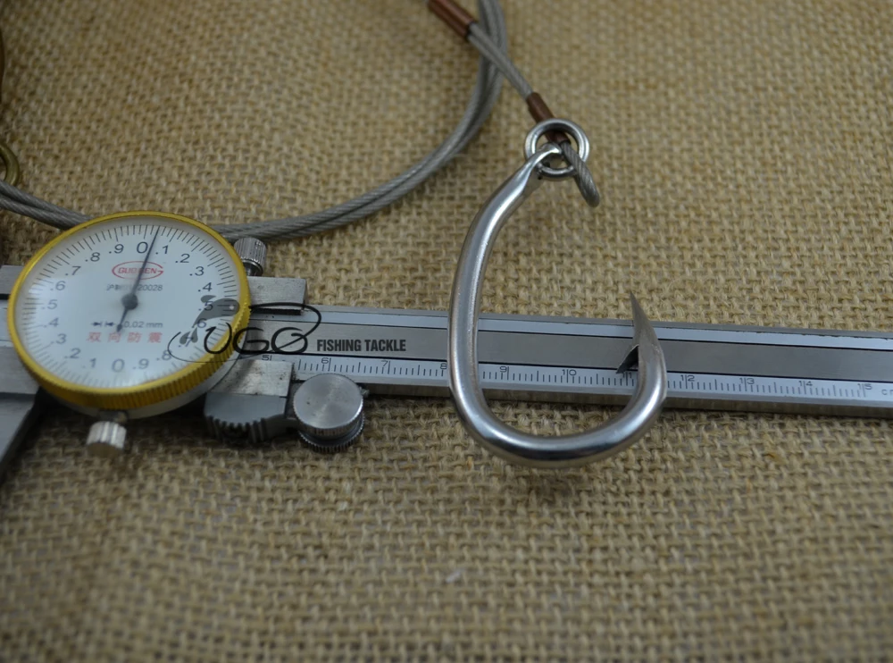 1 сверхмощный ПК морская для троллового лова Rig крюк набор со стальной проволокой