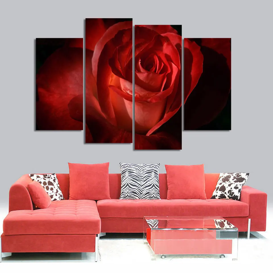 4 шт. без рамки настенная живопись орхидеей цветок холст картина домашнее