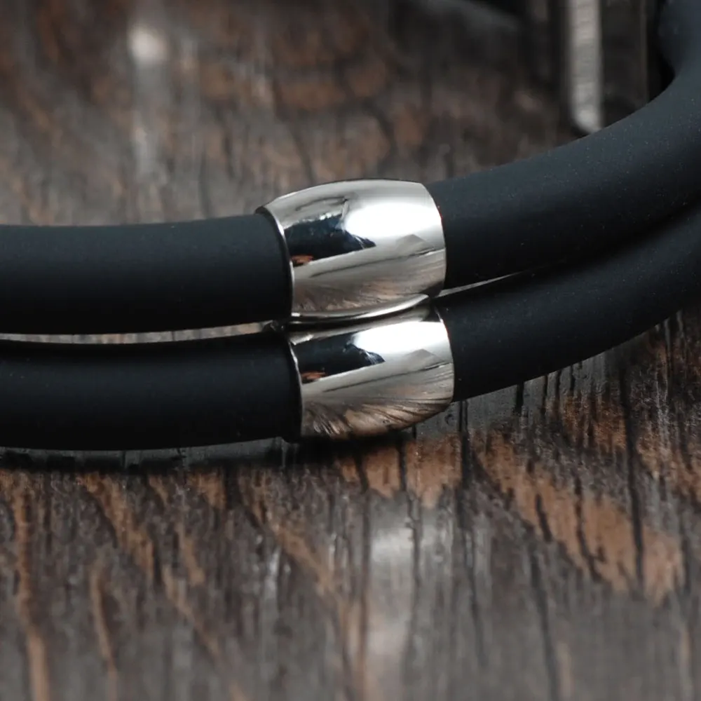 Браслет Силиконовый магнитный для мужчин и женщин браслет с германием лечения