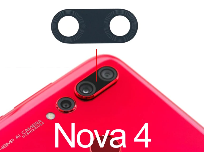 

Камера Стекло крышка объектива с липкий клей для huawei Nova 4 Nova4 Замена