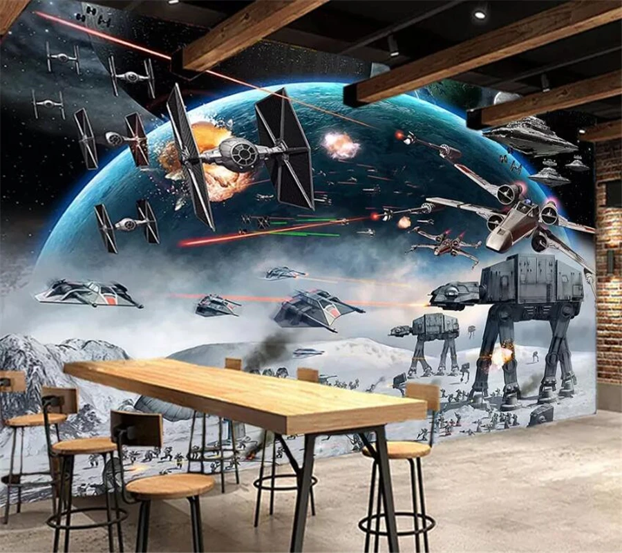 

beibehang Custom wallpaper 3d large-scale photo mural shock Star Wars KTV Internet cafe theme tooling wallpaper papel de parede