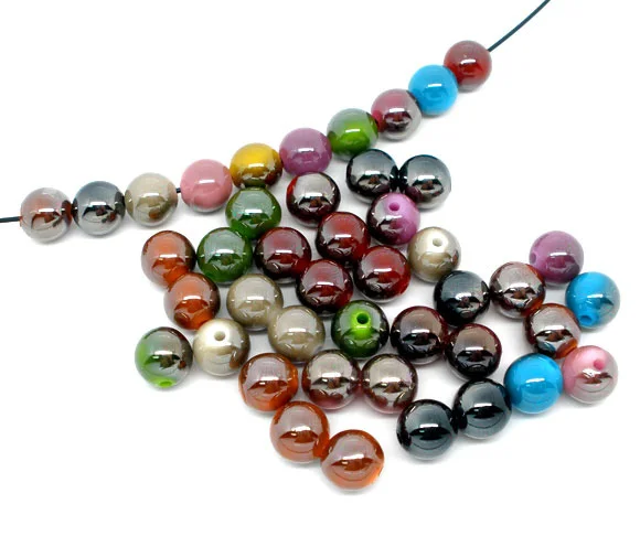 Красочные акриловые бусины разделители для ювелирных изделий DIY фурнитура