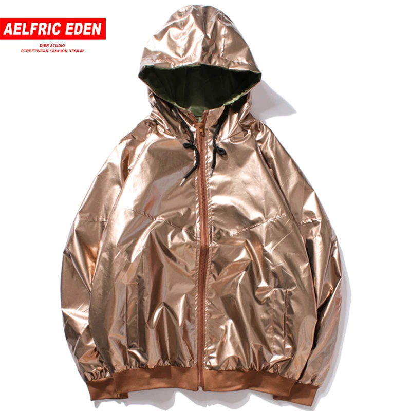 Aelfric Eden блестящие куртки Для мужчин 2018 панк стильная ветровка осень верхняя