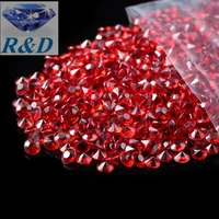 10000 pcs lot 6mm 1carat acrylic dark red scatter table crystals diamond acrylic diamond wedding decoration confetti