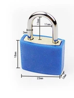100pcslot mini color plastic sleeve padlock luggage padlock travel luggage padlocks lock 23mm