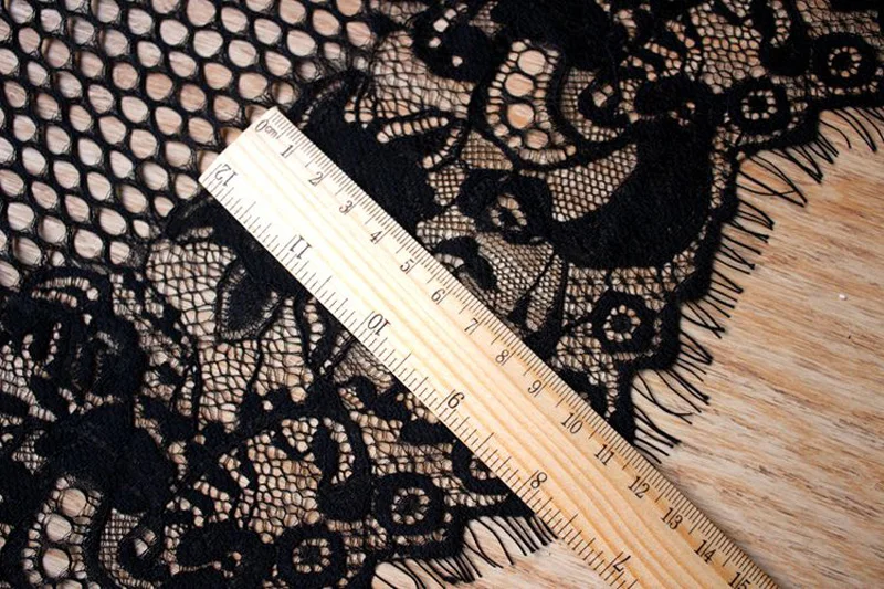 6 м/лот ресницы кружевная отделка цветок черная белая лента ткань ручной работы