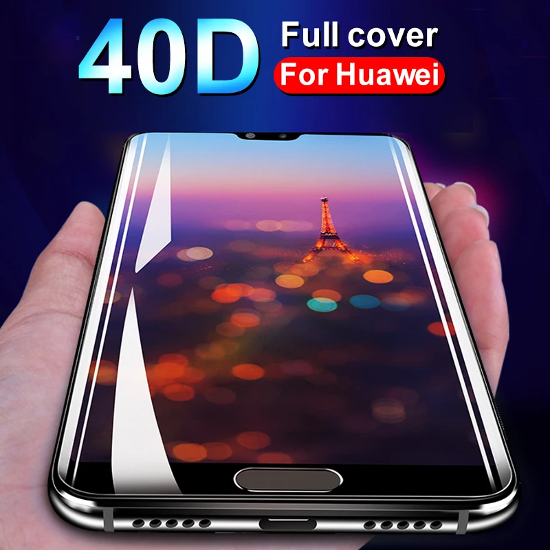 Защитное стекло 40D для Huawei P20 P30 lite pro Защита экрана Mate 10 закаленное | Мобильные