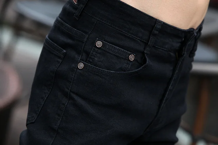 Новая мужская одежда белые джинсы тонкие корейские Tidal Tight Skynny джинсы