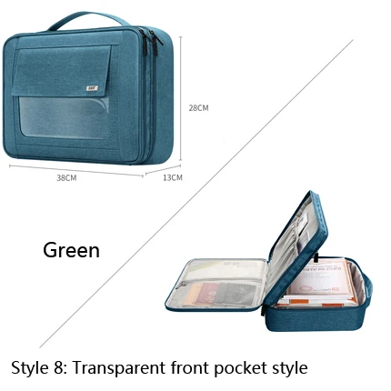 Style 8 Green BUBM органайзер для документов хранение билетов на встречи один или двойной или 3 слоя, медальон или нет 10 стилей 3 цвета - Цвет: Style 8 Green