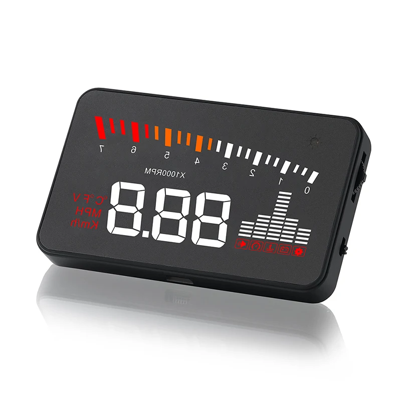 3 ''экран высокой четкости OBD2 X5 Авто HUD автомобильный проектор скорости лобового стекла цифровой дисплей скорости на плате