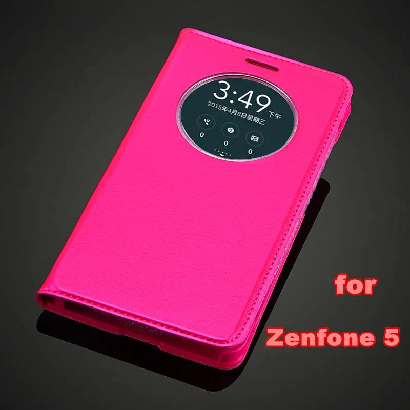 Для ASUS Zenfone 5 A500KL A500CG A501CG модный ультратонкий Быстрый умный чехол с окошком для