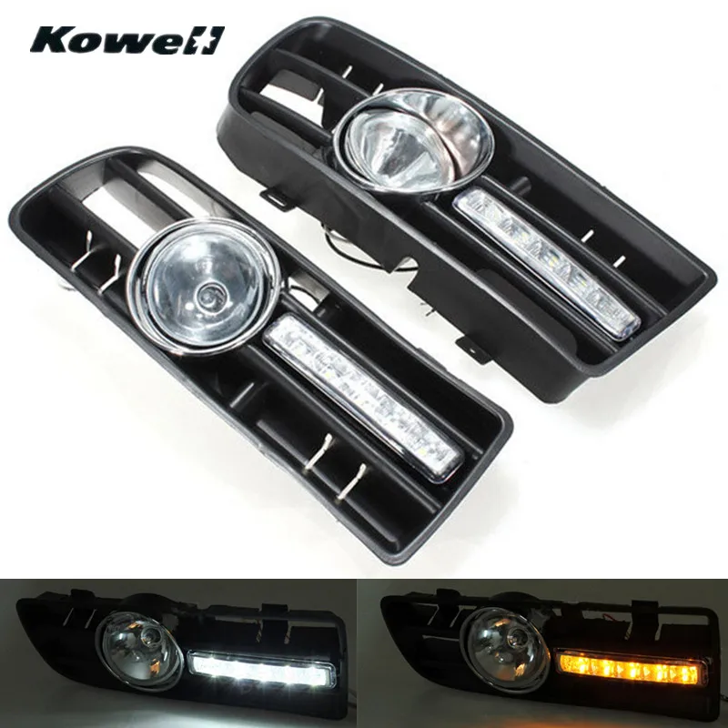 Противотуманная фара KOWELL, решетка для Volkswagen GOLF 4 MK4 IV 1997-2006+ переключатель+ жгут проводов, бампер, автомобильные лампы, светодиодный фонарь для вождения