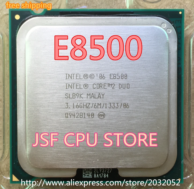 Оригинальный процессор Intel Core 2 Duo E8500 3 16 ГГц/6 МБ/1333 ГГц разъем 775 (100% рабочий