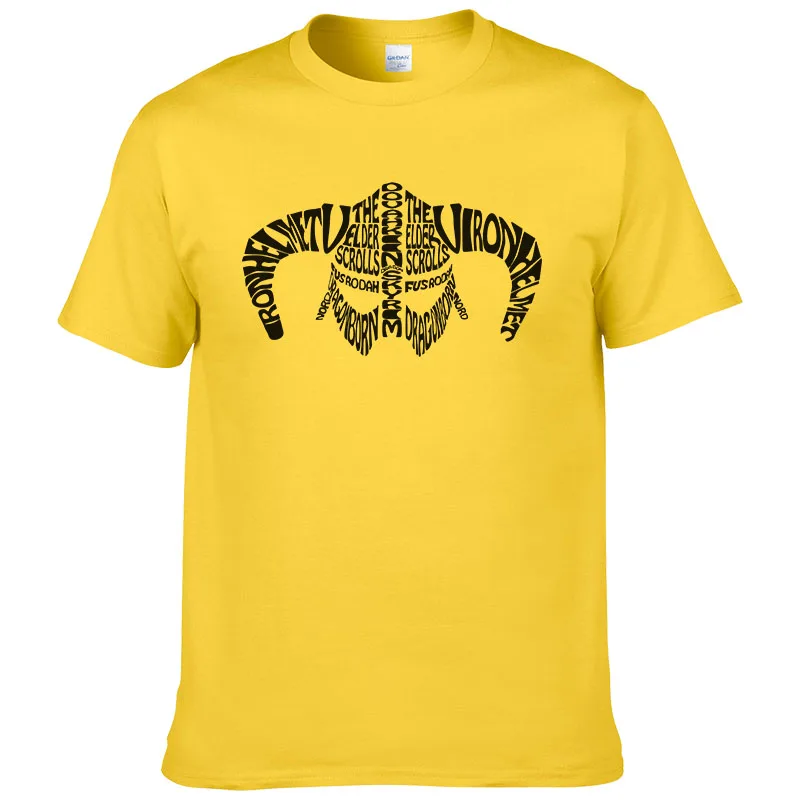 Креативный дизайн Мужская футболка с рисунком старших свитки игры Skyrim 3D футболки