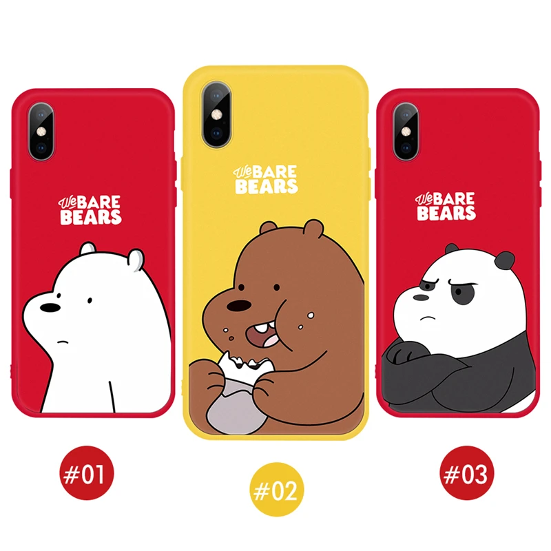Чехол с мультяшным рисунком для iPhone XR XS Max 6 6S Plus, Мы Голые Медведи, забавный силиконовый мягкий чехол, ТПУ чехол для iPhone 7 8 Plus XS XR X