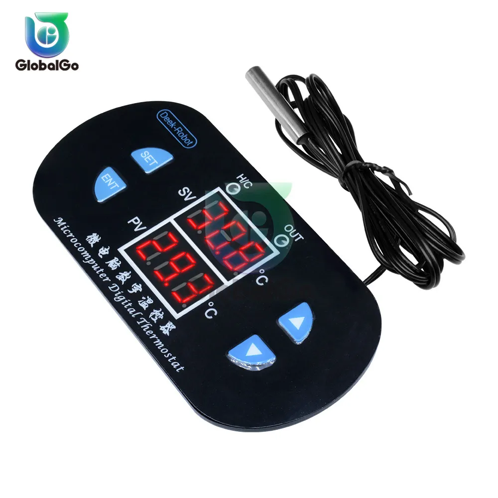 DK W1308 двойной Дисплей цифровой сенсорный датчик температуры NTC термистор зонд