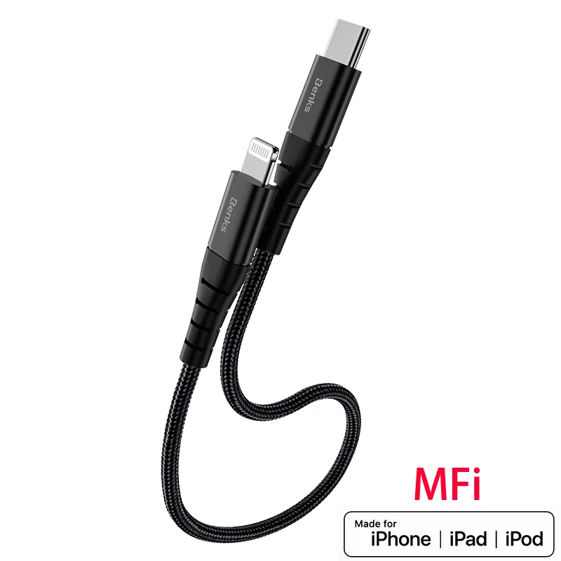 

Оригинальный кабель pd usb type c для lightning, зарядный кабель mfi для iPhone xs, xr, 8, 7, 6s plus, ipad pro, кабель быстрой зарядки 0,3 м