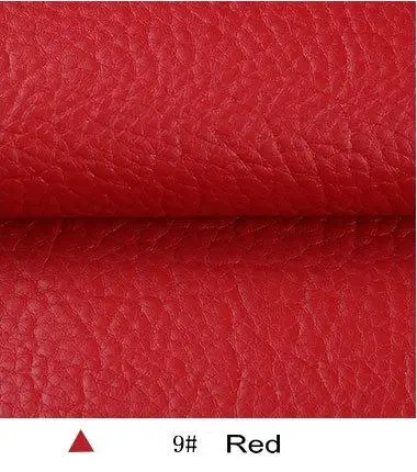 Red 50x34 см 20 цветов большая личи искусственная кожа pu искусственная тисненая готовая искусственная кожа синтетическая кожа ткань для шитья искусственная ткань pu - Цвет: Red