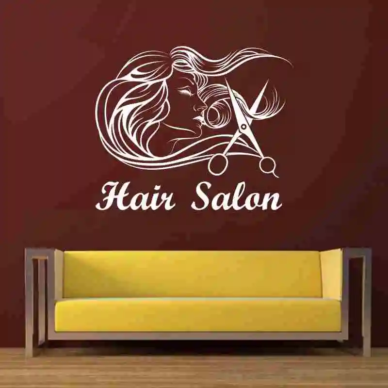 Парикмахерская Наклейка на стену ножницы виниловые наклейки окна Декор