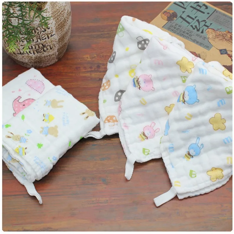 Детское газовое полотенце для лица с 6 слоями уплотненное мягкое воздушным