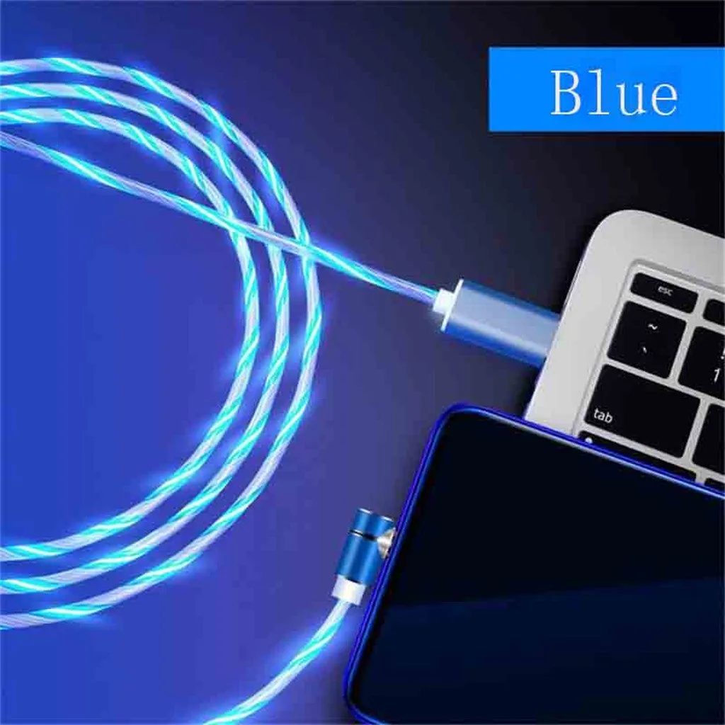 Кабель для зарядки EPULA цветной светодиодный источник света на 90 градусов USB Type C