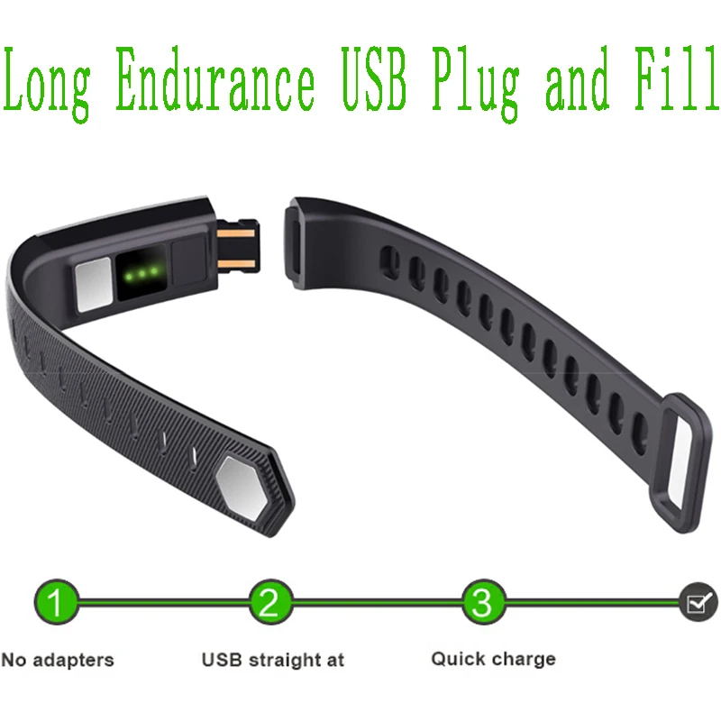 

PPG ECG Smart Band Continuous Heart Rate Detection Bracelet Blood Pressure Wristband Passometer Long Battery Smartband Watch