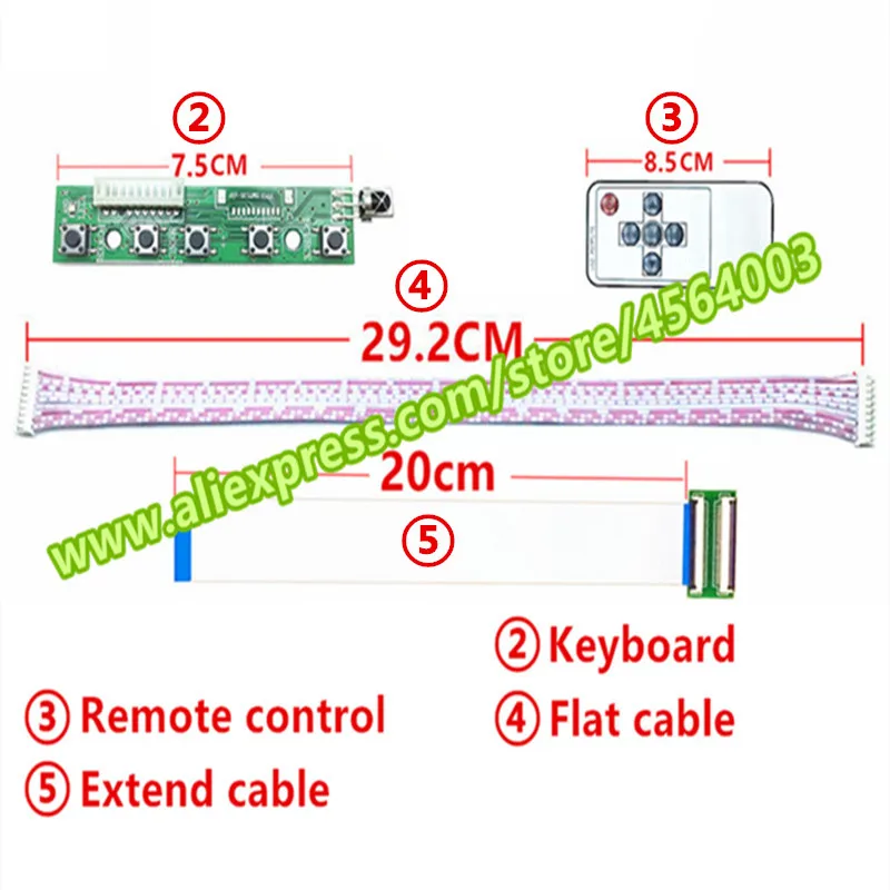 

7 inch HD 1024*600 IPS screen display monitor LCD Controller board EJ070NA-01J HDMI+VGA+2AV driver board for raspberry orange pi