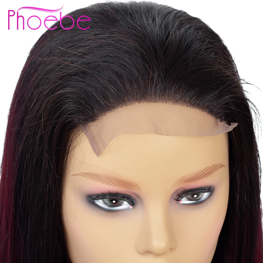 Phoebe 4x4 парики из натуральных волос на кружеве #613 1B/27 1B/99J предварительно сорванные