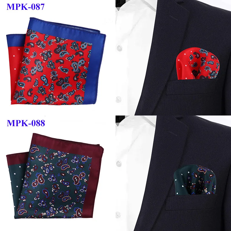 YISHLINE отличительные мужские s модный мужской Карманный платок квадратный шелковый мужской цветочный Пейсли мужской нагрудный платок для мужской костюм аксессуары