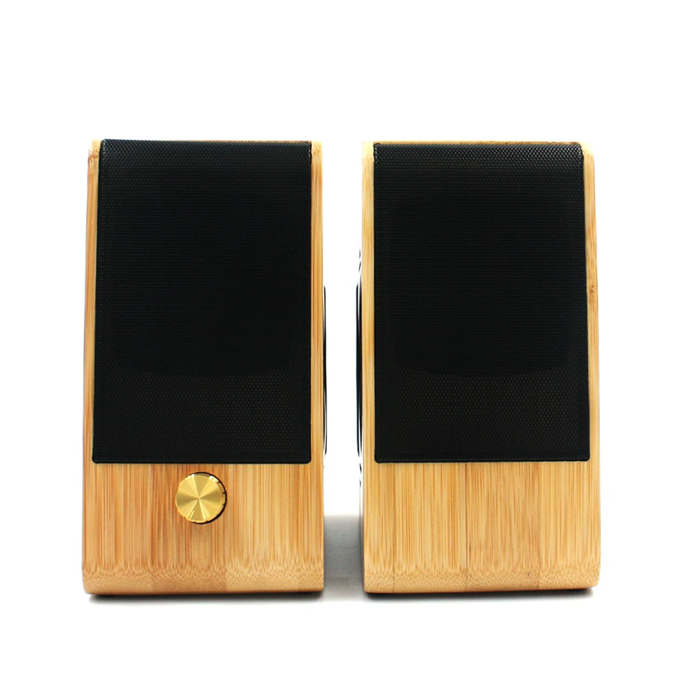 Techase Bamboo компьютерные колонки hi-fi колонки мини динамик Caixa де сом для ПК Haut Parleur для Ordinateur Altavoces Ordenador