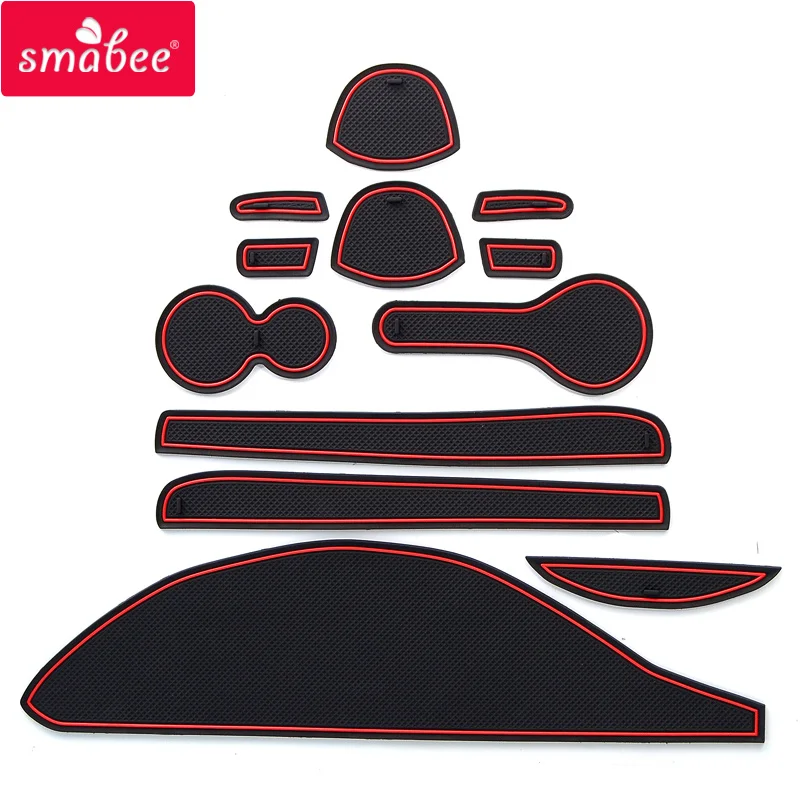 smabee Anti-Slip Gate Slot Cup Pad For NISSAN CUBE Z12  Interior Accessories Door Mat Non-Slip Mats Rubber Coaster Car Styling