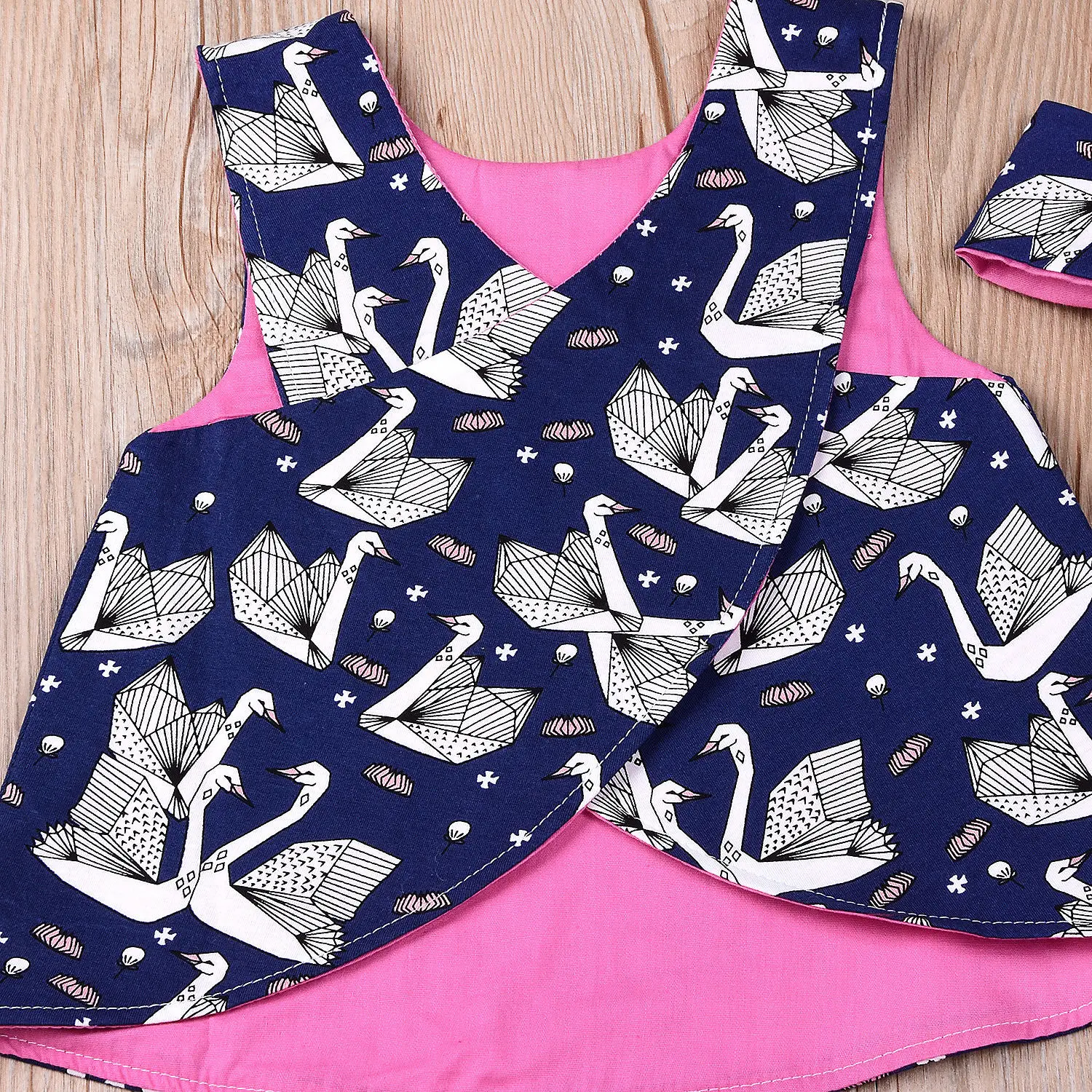 3PCS Clothes Newborn Baby Girls Kids Swan Romper Tops+Tutu Shorts Pants Outfits | Мать и ребенок