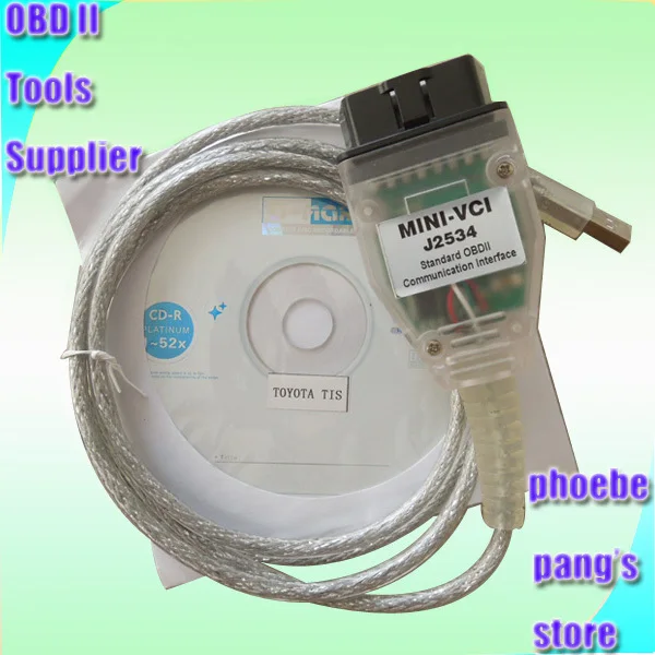 

2015 Latest MVCI J2534 Standard OBDII Communication Professional Diagnostic Cable for MINI VCI FOR TOYOTA m vci TIS V8.00.034
