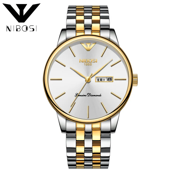 Часы наручные NIBOSI Мужские кварцевые брендовые модные спортивные полностью