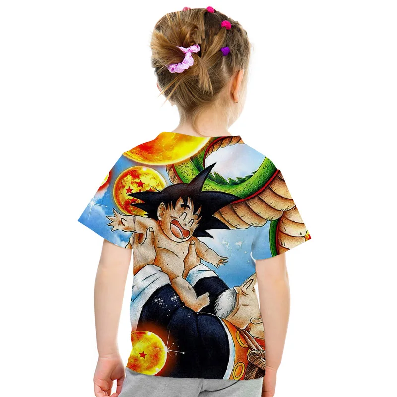 Новая дизайнерская Детская футболка с 3d принтом «Dragon Z Ball» летняя одежда для родителей и детей с принтом «Super saiyan» футболка с аниме «Goku» Мягкие топы для мальчиков