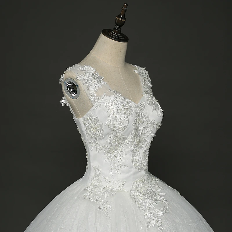 Fansmile настоящая фотография Винтаж на шнуровке Бальные Свадебные платья Vestido де Novia под заказ Плюс Размер Свадебные платья FSM-353F