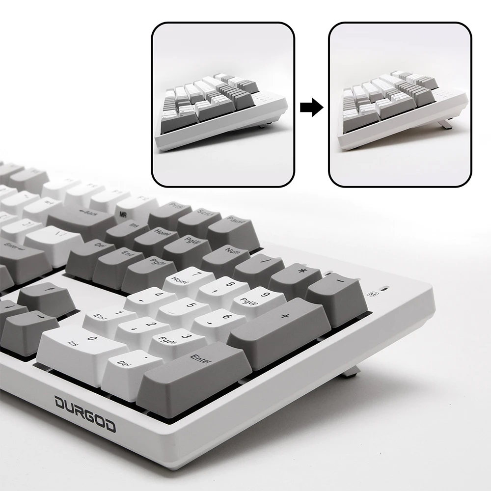 Механическая клавиатура DURGOD 104 клавиш Cherry MX Switch PBT Doubleshot Keycaps USB C Проводная для геймеров/машинистов/офиса-QWERTY-Layout