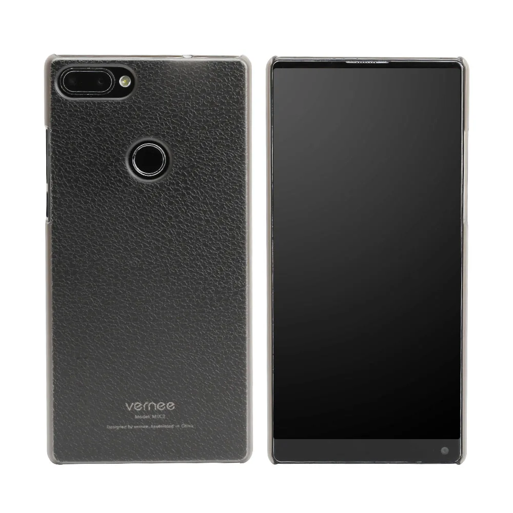 OCUBE Vernee Mix 2 чехол-накладка на заднюю панель, защитный однотонный Жесткий Чехол для 6,0 дюймов Vernee Mix 2 smart mobile phone - Цвет: Серый