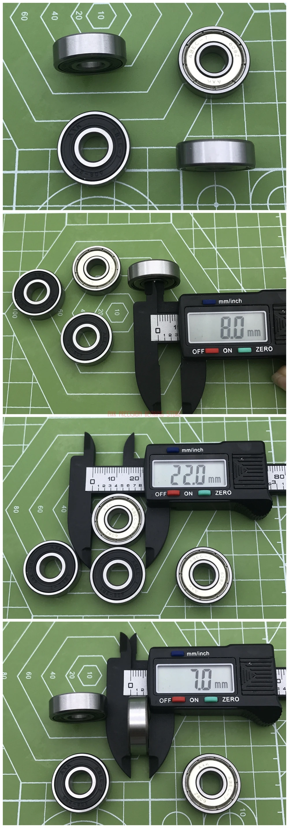 Реальные 608zz 608rs подшипник 8*22*7 мм(10 шт.) Abec-7 миниатюрная коляска 608 Zz 608-2rs мяч Roulement A Bille 608z