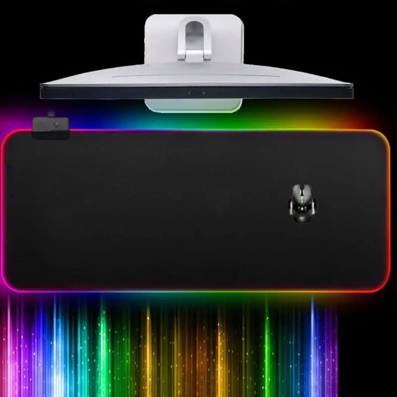 RGB игровой коврик для мыши, большой USB коврик, компьютерный коврик для мыши, светодиодный, светящийся, негабаритный, красочное освещение, Игровая клавиатура, Настольный коврик