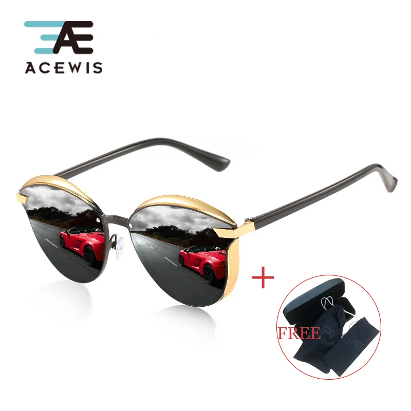 ACEWIS Круглые Солнцезащитные очки женские поляризованные мужские ретро роскошные