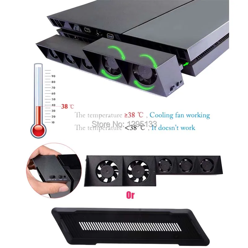 PS4 USB Вентилятор охлаждения Cooler Внешний Turbo Контроль температуры вентилятор для