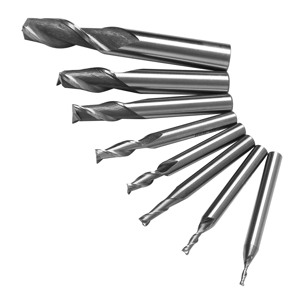 Концевая фреза DAYFULI с 2 канавками из быстрорежущей стали прямым хвостовиком 4 мм 6 8