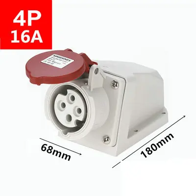 16A IP44 Водонепроницаемый Электрический Промышленный разъем 3P 4P 5P мужской/женский Промышленный разъем - Цвет: Коричневый