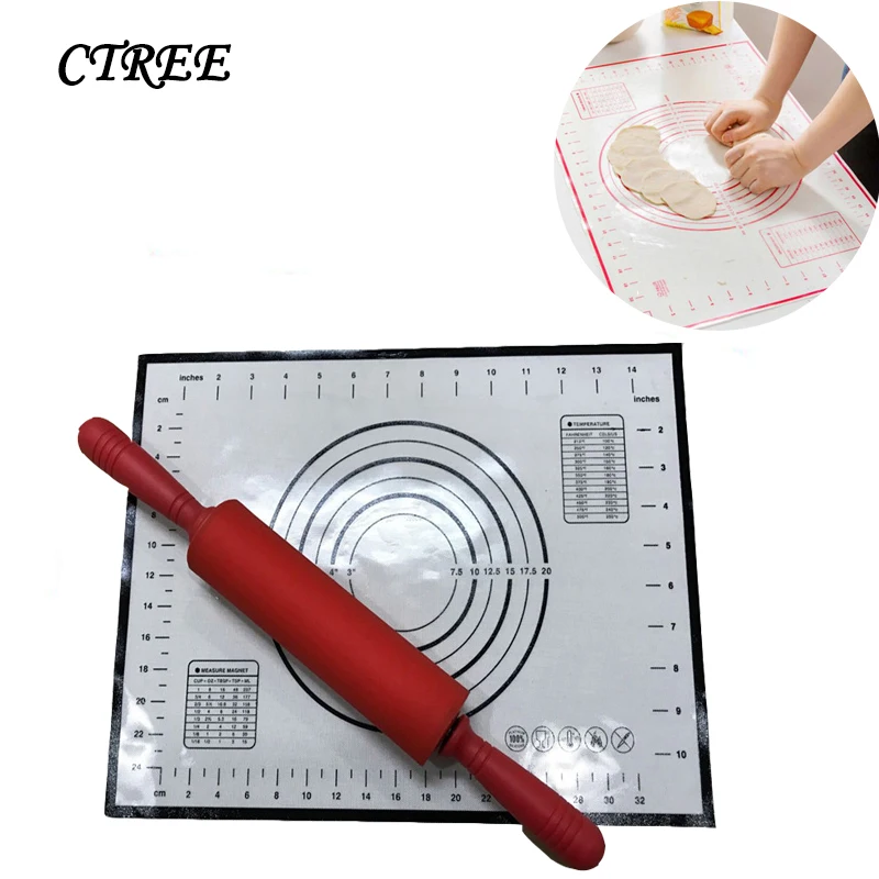 

CTREE large Size Pastry Boards Non Stick Silicone Baking Mat Sheet Kneading Rolling Dough Pad Mat Liners Pads Cooking Tools CK05
