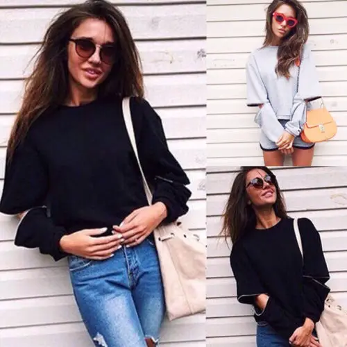 Женский хлопковый свитер с длинным рукавом серый/черный|coat jacket|long clothinglong jumper women |